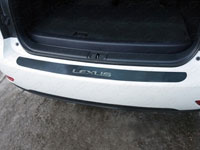 Накладка на задний бампер (нерж.лист 1мм, шлифованный, надпись "LEXUS")