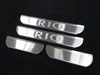 Накладки на пороги (нерж.лист, зеркальный, надпись "RIO")