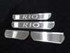 Накладки на пороги (нерж.лист, шлифованный, надпись "RIO")