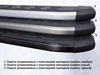 Пороги алюминиевые с пластиковой накладкой (1720мм, карбон-черный)